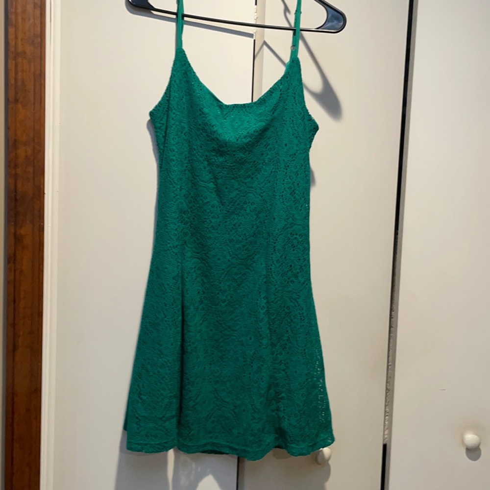 Francesca’s green skater dress!